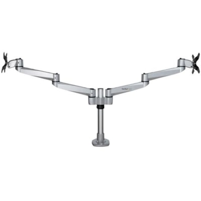 StarTech.com Desk Mount Dual Monitor Arm, Premium Articulating Desktop VESA Mount up to 27" (17.6lb/8kg) Displays, Height Adjustable - VESA 75x75/100x100mm heavy duty dual monitor mount for two displays up to 30in (22lb) each - Ergonomic height adjustable/Horizontal Articulating/360 rotating/tilt/sw RMNT 