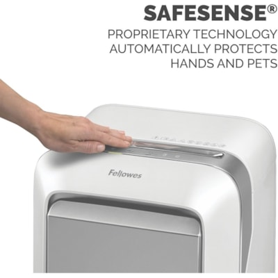 Fellowes Powershred LX210 100% Jam Proof Micro-cut Shredder - Micro Cut - 16 Per Pass - for shredding Paper, Credit Card, Paper Clip, Staples, Junk Mail - 0.2" (3.97 mm) x 0.5" (12.70 mm) Shred Size - P-4 - 1.40 in/s (35.56 mm/s) - 9" (228.60 mm) Throat - 20 Minute Run Time - 22.71 L Wastebin Capaci P4. 9" THROAT. 6 GAL 20MIN ON/15MIN OFF.2240' T/PUT