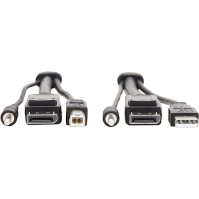 Tripp Lite series KVM Cable - 10 ft (3.05 m) KVM Cable for KVM Switch, Computer - First End: 1 x Mini-phone Audio - Male, 1 x DisplayPort 1.2 Digital Audio/Video - Male, 1 x USB 2.0 Type A - Male - Second End: 1 x Mini-phone Audio - Male, 1 x DisplayPort 1.2 Digital Audio/Video - Male, 1 x USB 2.0 T KVM Cable Kit  3 in 1 - 4K Dis playPort  USB  3.5 m
