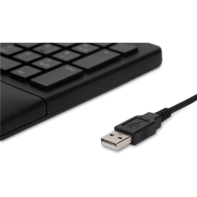 Kensington Pro Fit Ergo Wired Keyboard - Cable Connectivity - USB Type A Interface - Windows, ChromeOS, Mac OS - Black  ACCS 