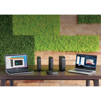 HP t640 Thin Client Ryzen R1505G Dual-core (2 Core) 2.40 GHz  - 4 GB RAM DDR4 SDRAM - 16 GB Flash Radeon Vega 3 Graphics - Gigabit Ethernet - HP ThinPro - IEEE 802.11ac - DisplayPort - VGA - Network (RJ-45) - 7 Total USB Port(s) - 2 USB 2.0 Port(s) - USB Type-C - 45 W  