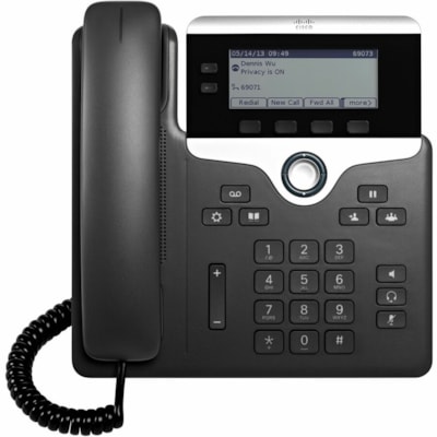 Cisco 7821 IP Phone - Corded - Corded - Wall Mountable, Desktop - Charcoal  - 2 x Total Line - VoIPNetwork (RJ-45) - PoE Ports  COO 