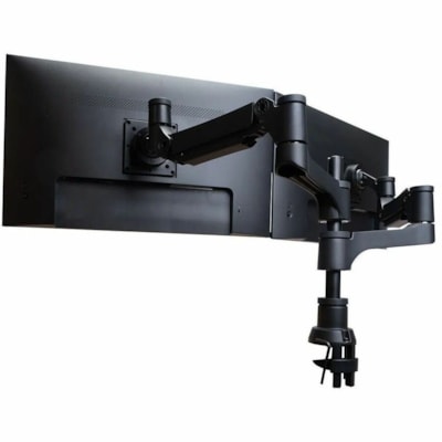 R-Go Caparo 4 Mounting Arm for Monitor - Black - Height Adjustable - 2 Display(s) Supported - 17" to 32" Screen Support - 19.84 lb (9000 g) Load Capacity - 75 x 75, 100 x 100 - VESA Mount Compatible - Aluminum  arm mount fitting screens up to 26 and 6-20lbs ea