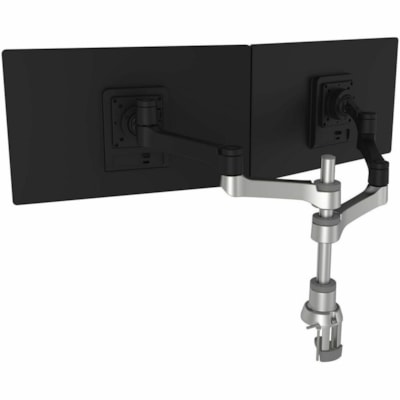 R-Go Zepher 4 Mounting Arm for Monitor - Black - Height Adjustable - 2 Display(s) Supported - 17" to 32" Screen Support - 17.64 lb (8000 g) Load Capacity - 75 x 75, 100 x 100 - VESA Mount Compatible - Aluminum ount fitting screens up to 26 and 18lbs in weight