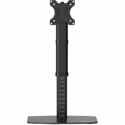 Tripp Lite series DDV1727S Single-Display Monitor Stand, 17" to 27" Monitors - Up to 27" Screen Support - 13.23 lb (6000 g) Load Capacity - 21.26" (540 mm) Height x 12.60" (320 mm) Width x 7.87" (200 mm) Depth - Desktop, Tabletop, Freestanding - Powder Coated - Steel - Black  MNT 