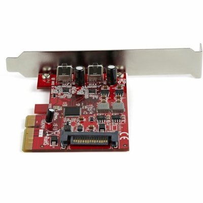 StarTech.com 2-Port USB 3.2 Gen 2 PCIe Card, USB-C 10Gbps PCI Express 3.0 x4 Controller, USB Type-C, Data Only, Windows/macOS/Linux, TAA - USB-C 10Gbps PCIe Card; 15W (5V@3A per port) for charging - ASM3242 controller using x4 lanes - Supports Multiple INs and UASP; Full or low-profile, PCIe 3.0 x4   CTLR 