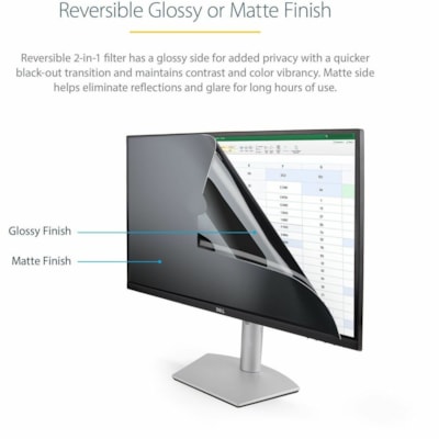 StarTech.com Monitor Privacy Screen for 24" Display - Widescreen Computer Monitor Security Filter - Blue Light Reducing Screen Protector - 24 in widescreen monitor privacy screen for security outside +/-30 degree viewing angle to keep data confidential - 2 mount options w/ adhesive strips - Anti-gla  ACCS 