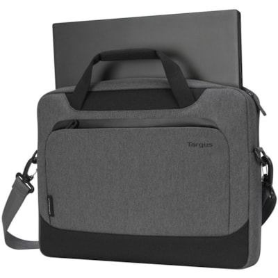 Targus Cypress EcoSmart TBS92502GL Carrying Case (Slipcase) for 14" to 15.6" Notebook - Gray - Woven Fabric, Plastic Body - Shoulder Strap, Trolley Strap, Handle - 13.78" (350 mm) Height x 16.54" (420 mm) Width x 1.77" (45 mm) Depth - Light Grey 