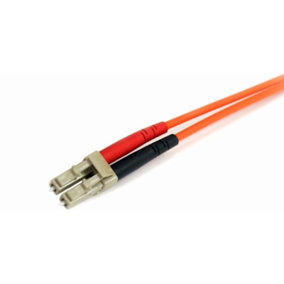 StarTech.com 1m Fiber Optic Cable - Multimode Duplex 62.5/125 LSZH Fiber Jumper Cord - LC/ST - Connect fiber network devices for high-speed transfers with LSZH rated cable - 1m LC/ST Fiber Optic Cable - 1 m LC to ST Fiber Patch Cable - 1 meter LC to ST Fiber Cable - Multimode Duplex 62.5/125 - LSZH  for high-speed transfers with LSZH rated cable - 1