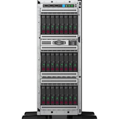 HPE ProLiant ML350 G10 4U Tower Server - 1 Xeon Silver 4210R 2.40 GHz - 16 GB RAM - Serial ATA/600, 12Gb/s SAS Controller - 2 Processor Support - 1.50 TB RAM Support - DDR4 SDRAM - Up to 16 MB Graphic Card - Gigabit Ethernet - 8 x SFF Bay(s) - Hot Swappable Bays - 1 x 800 W Svr 