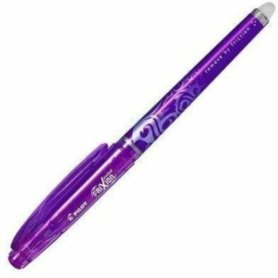FriXion Gel Pen - 0.5 mm (0.02") Extra Fine Needle Pen Point - Refillable - Pink, Purple, Turquoise, Lime Green Ink - Gel-based - Turquoise, Purple, Pink, Lime Green Barrel - Rubber Tip - 4 / Pack ERASABLE ROLLING BALL 0.5MM WRITE-ERASE-REWRITE