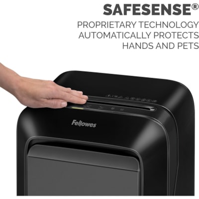 Fellowes LX180 Cross-cut Shredder - Continuous Shredder - Cross Cut - 16 Per Pass - for shredding Staples, Paper, Paper Clip, Credit Card, Junk Mail - 10 Minute Run Time - Black edder 