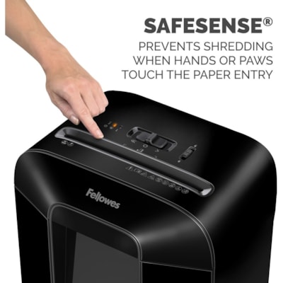 Fellowes Powershred LX85 Cross-cut Shredder - Non-continuous Shredder - Cross Cut - 12 Per Pass - for shredding Staples, Paper, Paper Clip, Credit Card, Junk Mail - 0.2" (3.97 mm) x 1.3" (31.75 mm) Shred Size - P-4 - 20 Minute Run Time - 30 Minute Cool Down Time - 18.93 L Wastebin Capacity - Black CROSS CUT FOR PERSONAL USE