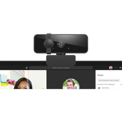Lenovo - Webcam Essential - 2 Mégapixels - Noir - USB 2.0 - 1 - 1920 x 1080 Vidéo - CMOS Capteur - Focus manuel - Microphone - Pour Ordinateur portable, Ordinateur LENOVO ESSENTIAL WEBCAM 