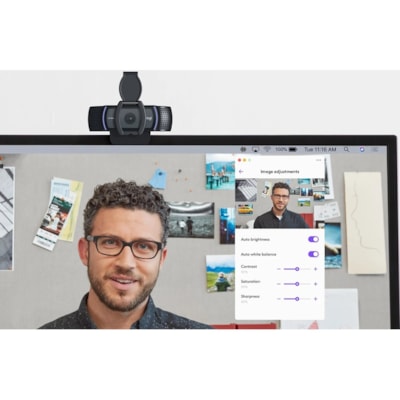 Logitech - Webcam C920e - 3 Mégapixels - 30 fps - USB Type A - 1920 x 1080 Vidéo - Autofocus - 78° Angle - Microphone - Pour Ordinateur portable, Moniteur  