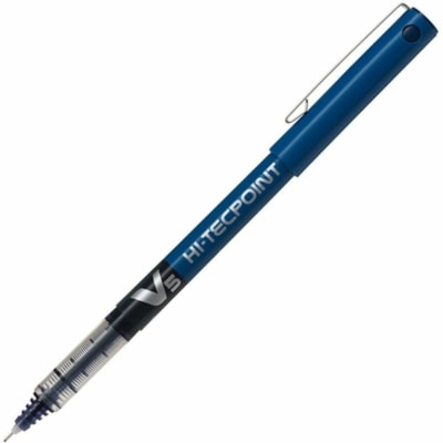 Pilot - Stylo à bille roulante Hi-Tecpoint - 0,5 mm (0,02 po) Aiguille Pointe de stylo - Ink Noir / Bleu - Liquide - 12 / boîte PTE AIGUILLE EXTRA-FINE 0.5MM ENCRE LIQUID  BLEU NOIR