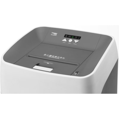 Dahle ShredMATIC SM 300 Paper Shredder - Continuous Shredder - Cross Cut - 300 Per Pass - for shredding Staples, Paper Clip, Credit Card, CD, DVD - 0.2" (4.76 mm) x 0.6" (15.88 mm) Shred Size - P-4 - 2.40 in/s (60.96 mm/s) - 8.8" (222.25 mm) Throat - 41.64 L Wastebin Capacity - Gray P-4. 8.75" THROAT. 11 GAL. OIL FREE 300 SHTS. AUTO ON/OFF