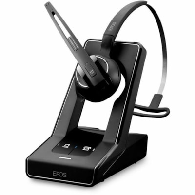 EPOS IMPACT SD 10 ML - US Headset - Mono - Wireless - DECT - 590.6 ft - 150 Hz - 6.80 kHz - On-ear - Monaural - Noise Cancelling, Electret, Bi-directional, Condenser Microphone - Black, Silver Wireless Dect System Headset 