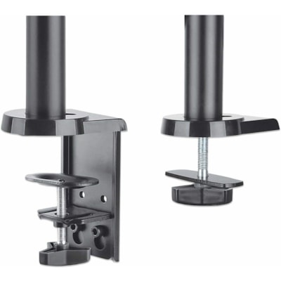 Manhattan 461597 Desk Mount for Curved Screen Display, Flat Panel Display - 2 Display(s) Supported - 32" Screen Support - 35.27 lb (16000 g) Load Capacity - 75 x 75, 100 x 100  Dual Monitor Mount Two Gas-Sp ring Jointed Arms  S
