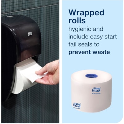 Papier hygiénique Recyclé TORK - 1 Plilongueur de 3,75 po (95,25 mm) - 2000 Feuilles/Rouleau - diamètre du rouleau 5,40 po (137,16 mm) - 1,65 po (41,91 mm) Matériau - Blanc - Fibre - 36 Rouleau 1 ÉPAISSEUR  36 ROULEAUX 