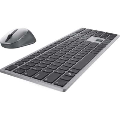 Dell Premier KM7321W Keyboard & Mouse - Scissors Wireless Bluetooth/RF 5.0 2.40 GHz Keyboard - French (Canada) - Titan Gray - Wireless Bluetooth/RF Mouse - Optical - 1600 dpi - Titan Gray - Volume Down, Mute, Volume Up, Multimedia Hot Key(s) - AA  WRLS 