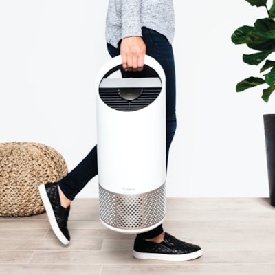 TruSens Medium Air Purifier w/Monitor, White - HEPA, Ultraviolet - 375 Sq. ft. (34838640 mm²) - White WITH SENSORPOD - MEDIUM ROOM 8 X 8 X 22 IN - WHITE