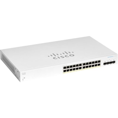 Cisco Business CBS220-24T-4G Ethernet Switch - 24 Ports - Manageable - 2 Layer Supported - Modular - 4 SFP Slots - 18 W Power Consumption - Optical Fiber, Twisted Pair - Rack-mountable - 3 Year Limited Warranty FP 