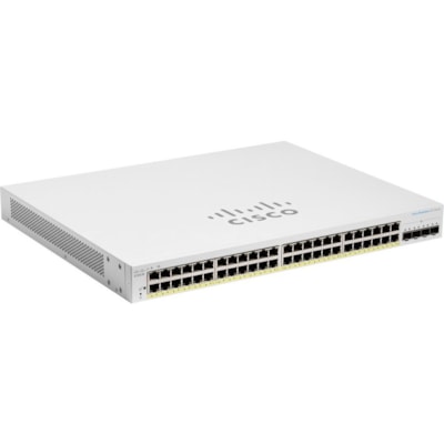 Cisco Business CBS220-48T-4X Ethernet Switch - 48 Ports - Manageable - 2 Layer Supported - Modular - 41.20 W Power Consumption - Optical Fiber, Twisted Pair - Rack-mountable - 3 Year Limited Warranty SFP 