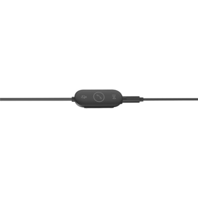 Logitech Zone Wired Earbuds - Stereo - Mini-phone (3.5mm), USB Type C, USB Type A - Wired - 16 Ohm - 20 Hz to 16 kHz - Earbud - Binaural - In-ear - 4.8 ft (1.46 m) Cable - Noise Cancelling, Omni-directional, MEMS Technology Microphone - Graphite  ACCS 