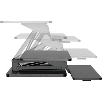 Tripp Lite series Safe-IT WWSSDTAM Multipurpose Desktop Riser - 29 lb (13154.18 g) Load Capacity - 17.50" (444.50 mm) Height x 23.60" (599.44 mm) Width x 24.20" (614.68 mm) Depth - Desktop - Black - For Monitor, Computer, Notebook, Keyboard, Smartphone, USB Hub, TV, Workstation - Antimicrobial, Keyb EIGHT SIT-STAND DESKTOP WORKST ATION