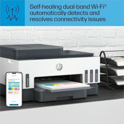 HP Smart Tank 7301 All-in-One Printer-Multifunction printer-color-ink-jet-refillable-Copier/Scanner-4800x1200 dpi Print-Automatic Duplex Print-5000 Pages-250 sheets Input-Color Flatbed Scanner-1200 dpi Optical Scan-Wireless LAN - Copier/Printer/Scanner - 4800 x 1200 dpi Print - Automatic Duplex Prin /Canada 