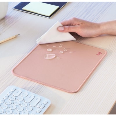 Logitech Studio Series Mouse Pad - 7.87" (199.90 mm) Height x 9.06" (230.12 mm) Width - Dark Rose - Natural Rubber, Nylon - Anti-slip, Anti-fray, Spill Resistant ANTI - SLIP 