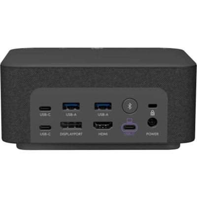 Logitech Logi Dock Docking Station - for Desktop PC, Tablet, Smartphone - 100 W - USB Type C - 2 Displays Supported - 4K - 3840 x 2160 - 5 x USB Ports - 3 x USB 3.1 Type-C Ports - 2 x USB Type-A Ports - USB Type-A - 4 x USB Type-C Ports - USB Type-C - 1 x HDMI Ports - HDMI - 1 x DisplayPorts - Displ  