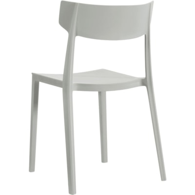 Offices To Go Kylie Stacking Chair Plastic Grey - Four-legged Base - Gray - Plastic - 1 Each MULTIPURPOSE 