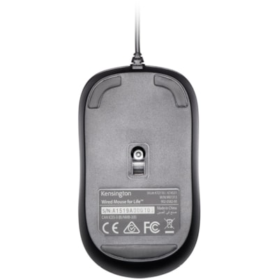 Kensington Wired Mouse for Life - Optical - Cable - USB - Scroll Wheel - 3 Button(s) - Symmetrical  