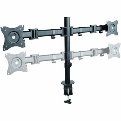 Rocelco R DM2 Mounting Arm for LCD Monitor, LED Monitor - Black - Landscape/Portrait - Height Adjustable - 2 Display(s) Supported - 13" to 27" Screen Support - 35.27 lb (16000 g) Load Capacity - 75 x 75, 100 x 100 - VESA Mount Compatible - 1 Each Arm 