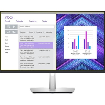 Dell P2423DE 24" Class QHD LCD Monitor - 16:9 - Black, Silver - 23.8" Viewable - In-plane Switching (IPS) Black Technology - WLED Backlight - 2560 x 1440 - 300 cd/m² - 5 ms - 75 Hz Refresh Rate - HDMI  MNTR 