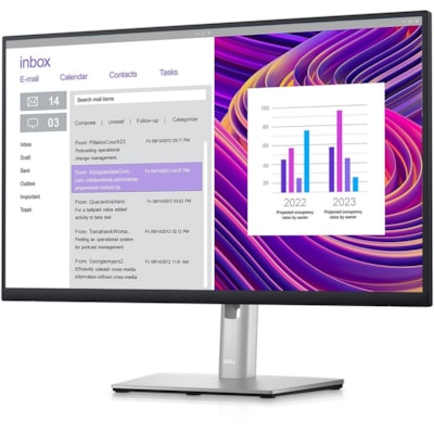 Dell - Moniteur LCD P2423D 24 po Classe QHD - 16:9 - Noir, Argenté - 23,8 po Visible - Technologie In-Plane Switching (IPS) Noir - WLED Rétroéclairage - 2560 x 1440 - 300 cd/m² - 5 ms - 75 Hz Fréquence de rafraîchissement - HDMI  MNTR 