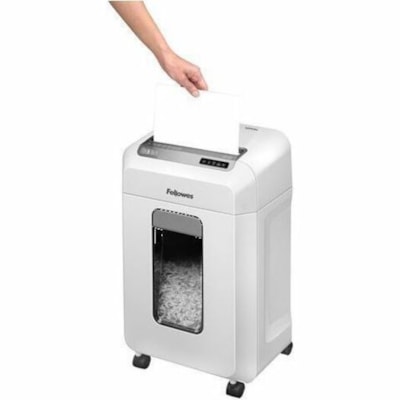 Fellowes Microshred 12Ms Micro-Cut Shredder - Continuous Shredder - Micro Cut - 12 Per Pass - for shredding Paper Clip, Paper, Junk Mail, Credit Card - 0.2" (3.96 mm) x 0.5" (12.70 mm) Shred Size - P-4 - 1.80 in/s (45.72 mm/s) - 8.7" (220.98 mm) Throat - 30 Minute Run Time - 10 Minute Cool Down Time P4. 8 75" THROAT. 6 GAL 30MIN ON/10MIN OFF.3240' T/PUT