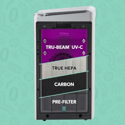 TruSens - Purificateur d'air Performance Série, Z-6000 - HEPA authentique, Charbon actif, Ultraviolet - 1750 Pi carré (162580320 mm²) - 3628,1 gal/min (13733670,60 mL/min) - Blanc PURIFICATEUR D AIR DE PERFORMANCE