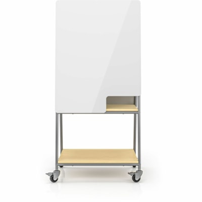 Safco Learn 30"x 64" Mobile Whiteboard - 30" (762 mm) Width x 40" (1016 mm) Height - Light Gray Steel Frame - Floor Standing - Portable, Locking Casters - Assembly Required - 1 / Unit GREY 