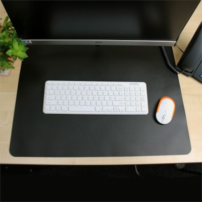 Desktex® Black Vinyl Rectangular Desk Pads - 20" x 36" - Rectangular - 20" (508 mm) Width x 36" (914.40 mm) Length x 0.03000" (0.76 mm) Depth - Black Backing - Vinyl - Black   