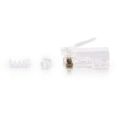 C2G Cat. 5E RJ-45 Modular Plug - RJ-45 lar (With Load Bar) Plug For R ound Solid/Stranded