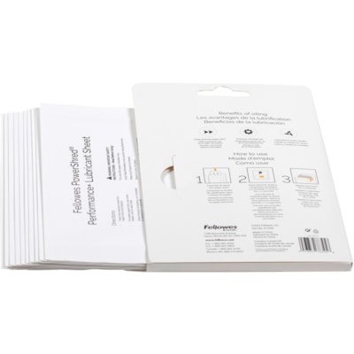 Fellowes Powershred Performance+ Lubricant Sheets - Dust Retention - White WHITE LUBRICANT SHEETS 