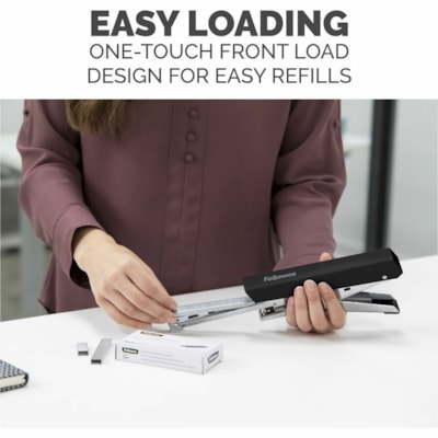 Fellowes LX890 Handheld Plier Stapler - Staples Upto 40 Sheet - Staple Size: 1/4" (6.35 mm), 5/16" (7.94 mm) - Black - Metal - 1 Each LX890  40 SHEET 