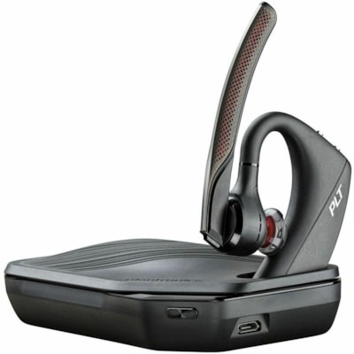 Poly Voyager 5200 USB-A Bluetooth Headset +BT700 dongle - Google Assistant, Siri - Mono - USB Type A - Wired/Wireless - Bluetooth - 98.4 ft (30 m) - 32 Ohm - 100 Hz to 20 kHz - Over-the-ear, Earbud - Monaural - In-ear - Omni-directional, MEMS Technology, Noise Cancelling Microphone - Black  