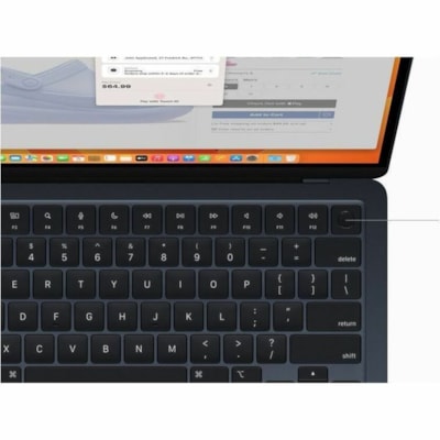 Apple MacBook Air MQKW3C/A 15.3" Notebook - Apple M2 - 8 GB - 256 GB SSD - French Keyboard - Midnight - Apple M2 Chip - 2880 x 1864 - Mac OS X 13.0 Ventura - In-plane Switching (IPS) Technology, Liquid Retina Display, True Tone Technology - Front Camera/Webcam - 18 Hours Battery Run Time - IEEE 802. GPU/8GB/256GB-CAN 