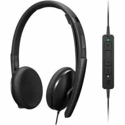 Lenovo Wired VoIP Headset (Teams) - Microsoft Teams Certification - Stereo - USB Type C - Wired - 2.2 Kilo Ohm - 20 Hz to 20 kHz - Over-the-head - Binaural - Ear-cup - 5.9 ft Cable - Noise Cancelling Microphone - Black  ACCS 