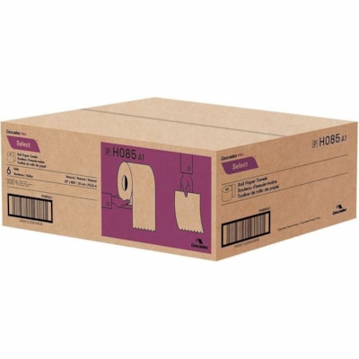 Cascades PRO Roll Paper Towel - 1 Ply - Natural - 6 / Box 100% RECYCLED ROLL PAPER TOWEL 800'  6 RLS  NATURAL