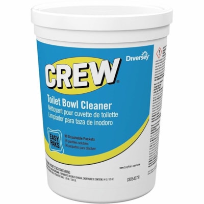 Diversey Crew Easy Paks Toilet Bowl Cleaner - For Multipurpose - Ready-To-Use/Concentrate - Powder - 0.50 oz (14.2 g) - Lavender, Fresh Floral Scent Width - Caustic-free, Easy to Use, Odor Resistant, Antibacterial, Antimicrobial - Blue - 90 / Packet - 2 / Pack  